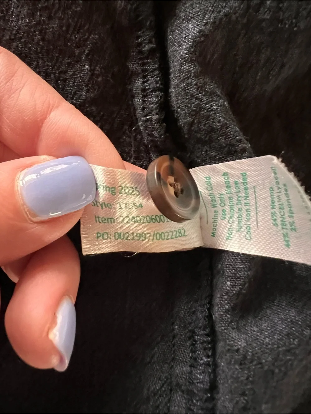 Marine Layer Camila Maxi Dress Medium India Ink Hemp TENCEL Button Front $158 - Picture 8 of 15